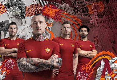 La nuova maglia HOME della ROMA per la stagione 2017-28